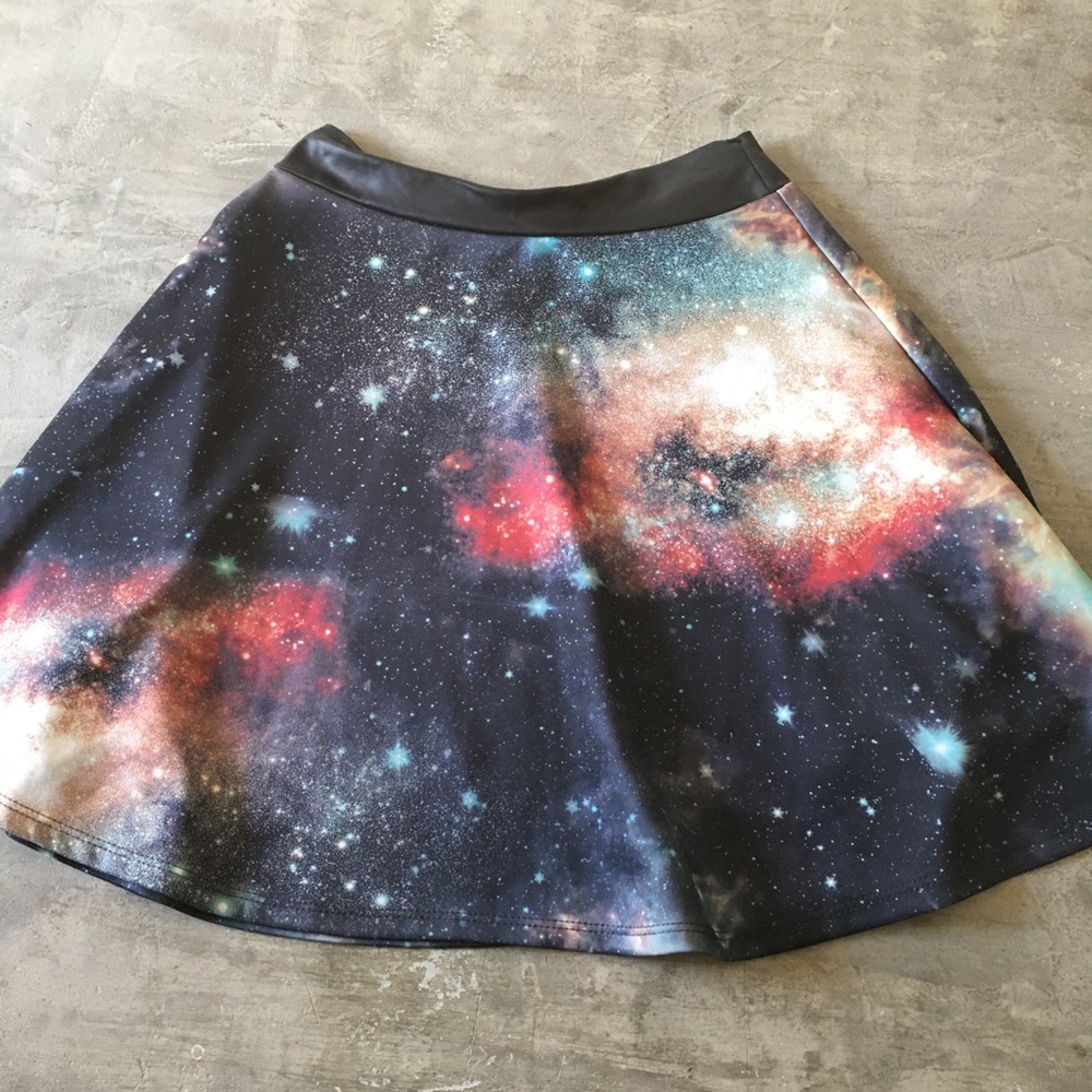 Galaxy skater skirt
